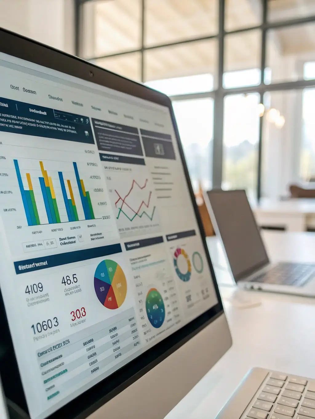 An abstract image representing data flow and analytics, with a focus on clear and insightful visualization of research impact and citation metrics.